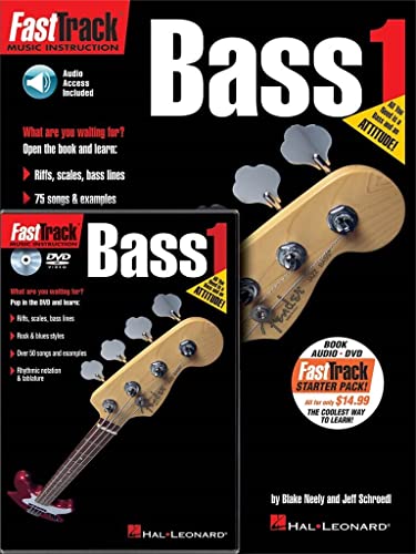 Fast Track: Bass Guitar Method Starter Pack: Lehrmaterial, CD, DVD (Video) für Bass-Gitarre (Fast Track (Hal Leonard)) von Music Sales